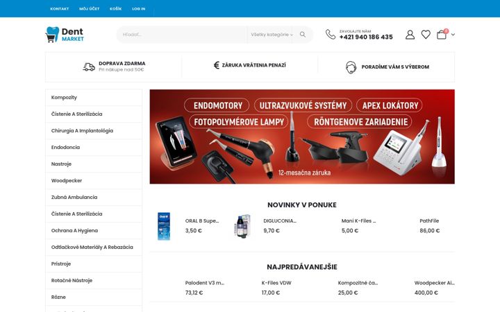 Screenshot of dentmarket.sk