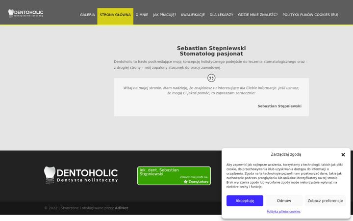 Ekraanipilt saidist dentoholic.pl