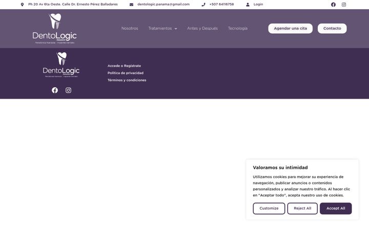 Screenshot of dentologicpanama.com