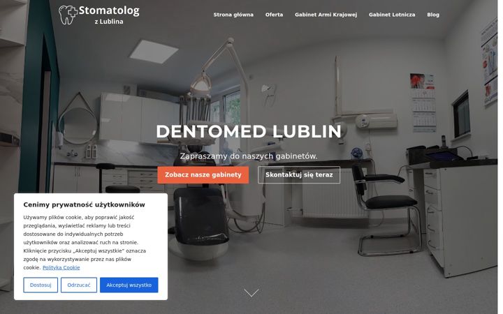 Ekraanipilt saidist dentomedlublin.pl