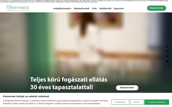 Screenshot von dentomix.hu