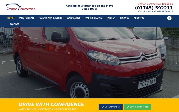 Screenshot of dentoncommercials.co.uk