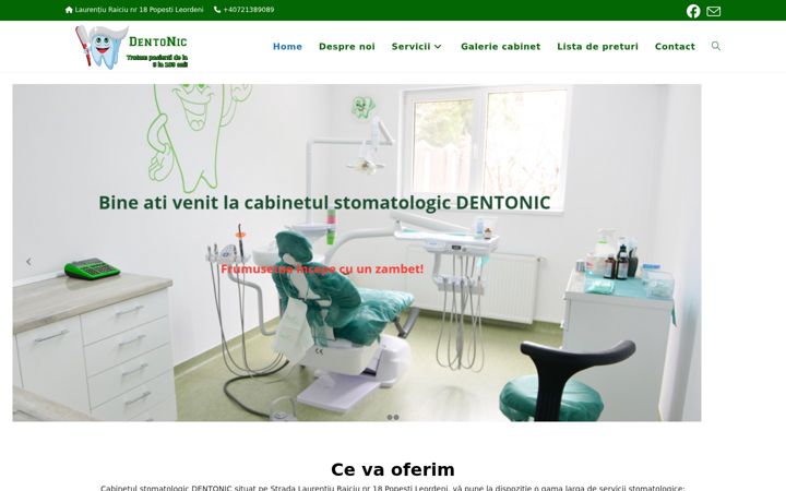 Screenshot ta' dentonic.ro