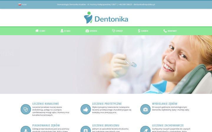 Ekraanipilt saidist dentonika.pl