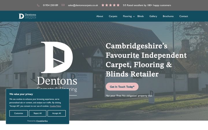 Screenshot of dentonscarpets.co.uk