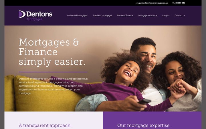 Screenshot of dentonsmortgages.co.uk
