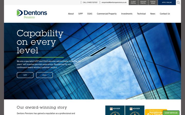 Screenshot of dentonspensions.co.uk