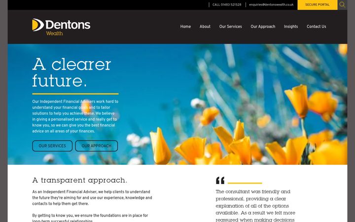 Screenshot ta' dentonswealth.co.uk