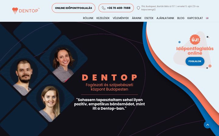 Screenshot von dentop.hu