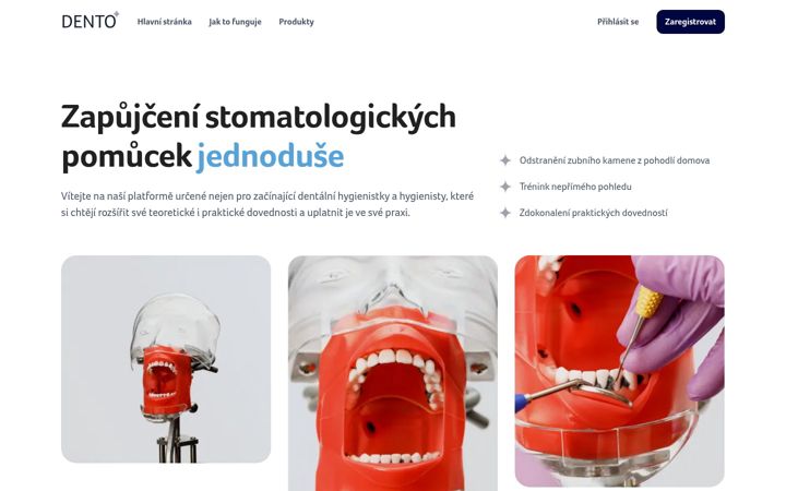 Snimka zaslona za dentopro.cz