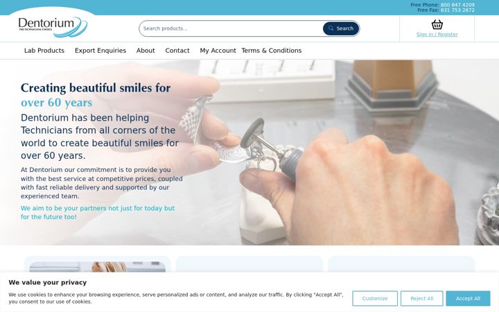 Screenshot of dentorium.com