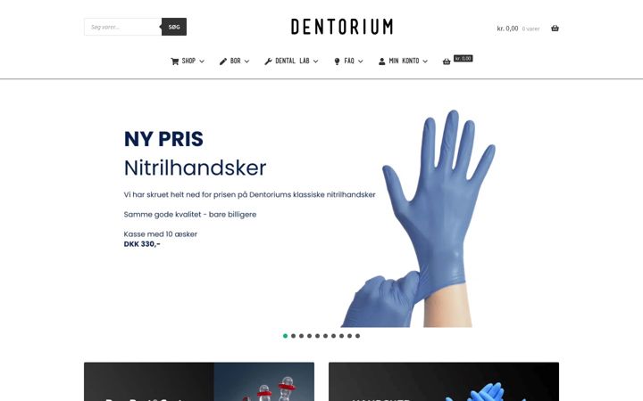 Screenshot von dentorium.dk