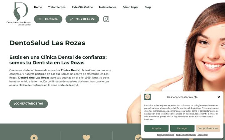 Screenshot of dentosaludlasrozas.com