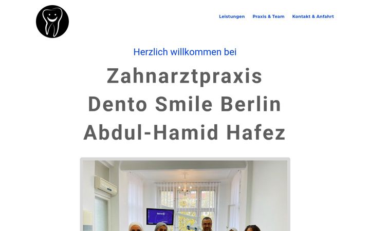 Screenshot of dentosmile-berlin.de