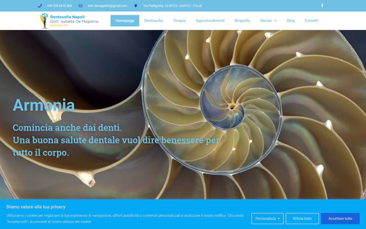 Screenshot of dentosofianapoli.it