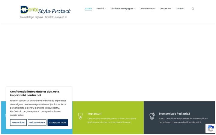 Captură de ecran a dentostyleprotect.ro