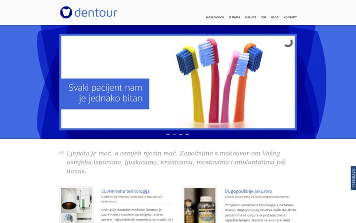 Screenshot ta' dentour.hr