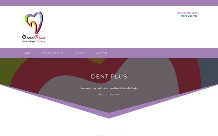 Captură de ecran a dentplus.ro