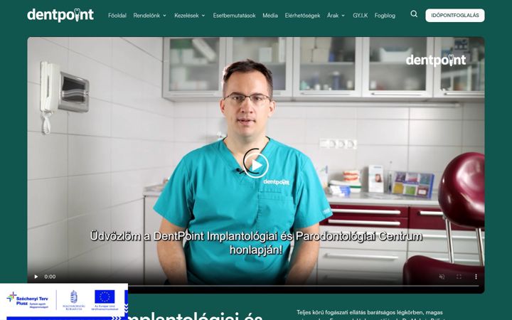 Screenshot von dentpoint.hu