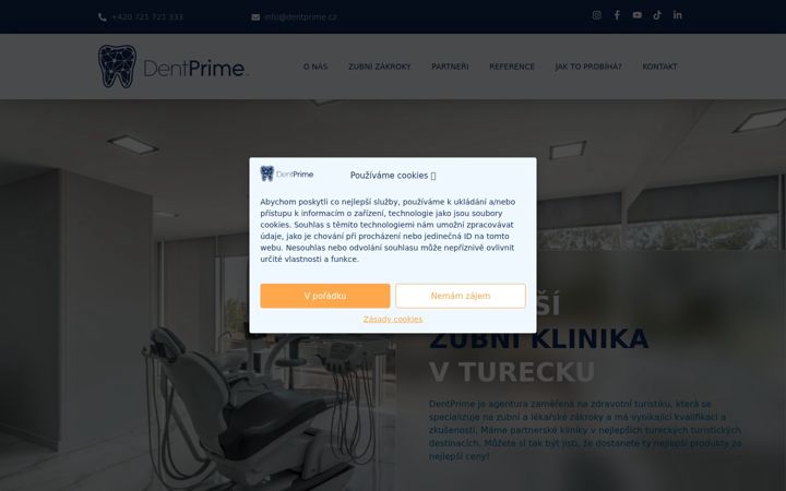 Snimka zaslona za dentprime.cz