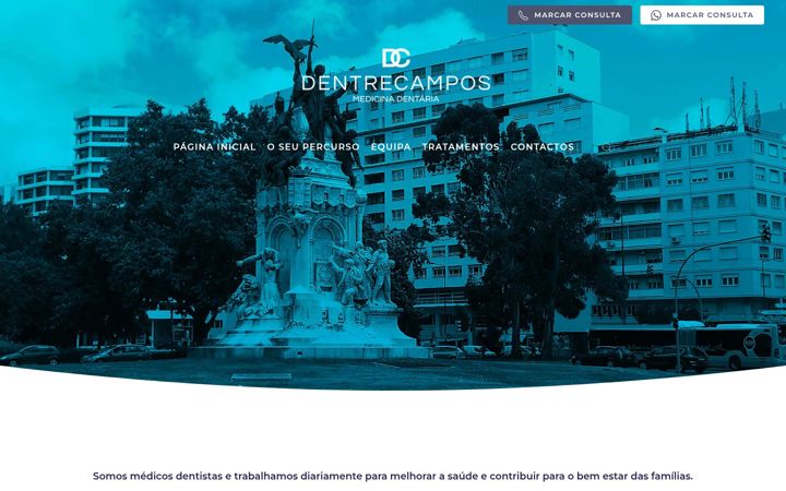 Screenshot of dentrecampos.com