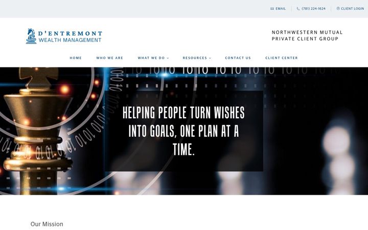 Screenshot of dentremontwealth.nm.com