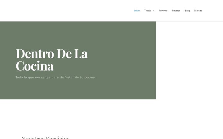 Screenshot of dentrodelacocina.com