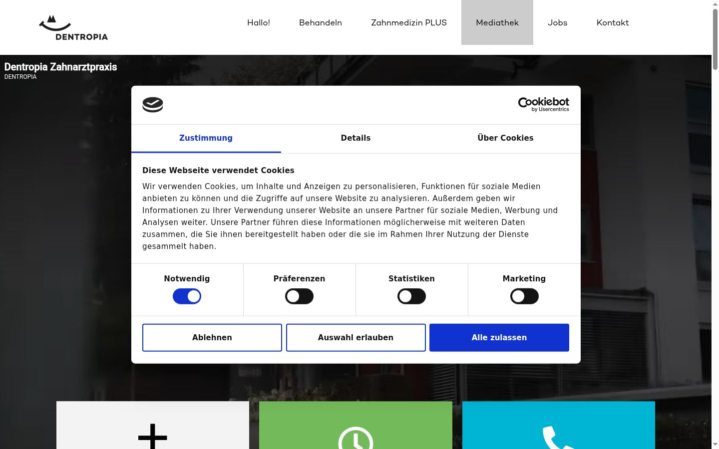 Screenshot tal-banner tal-kunsens muri qabel kwalunkwe interazzjoni