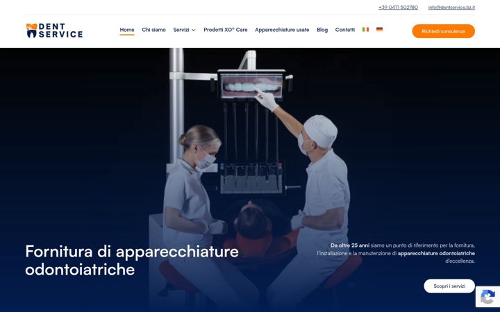 Screenshot ta' dentservice.eu