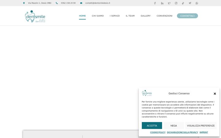 Screenshot of dentsmiledesio.it