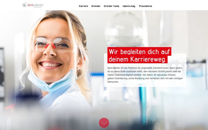 Screenshot of denttalents.de