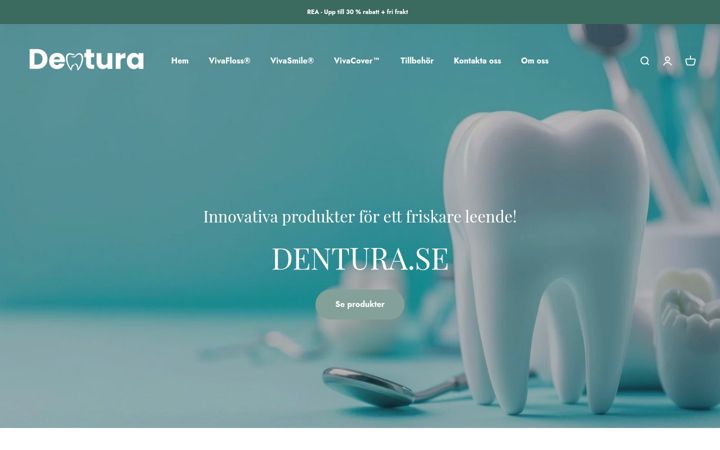 Skærmbillede af dentura.se
