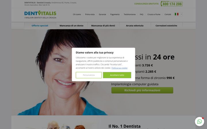 Screenshot of dentvitalis.com