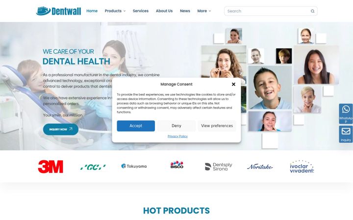Screenshot of dentwallmedical.com