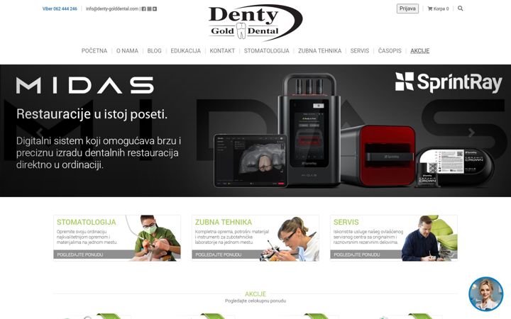Screenshot of denty-golddental.com