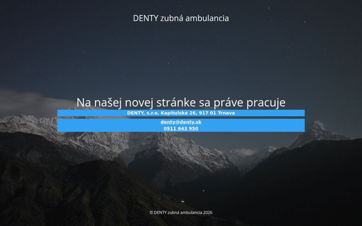 Screenshot of denty.sk