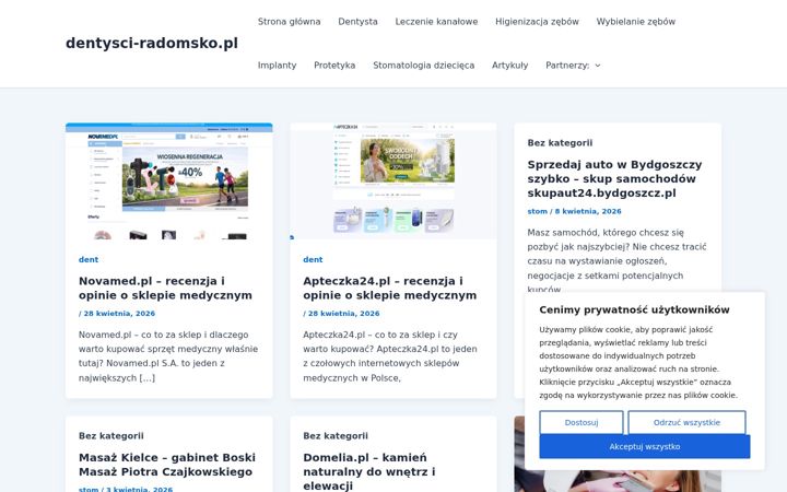 Screenshot του dentysci-radomsko.pl