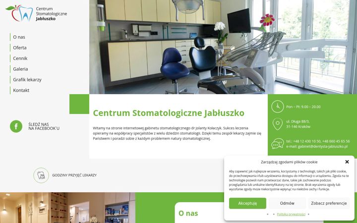 Screenshot του dentysta-jabluszko.pl