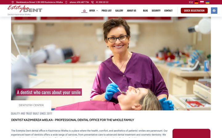 Screenshot του dentysta-kazimierza.pl