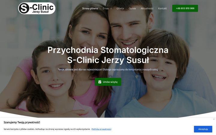 Screenshot του dentysta-nowysacz.com.pl