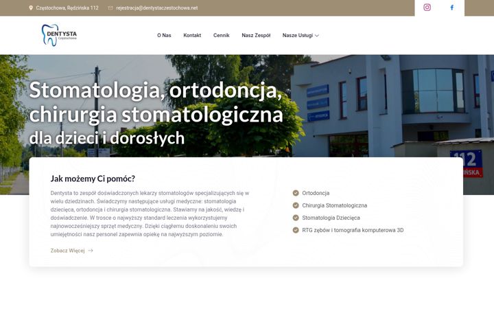 Screenshot of dentystaczestochowa.net