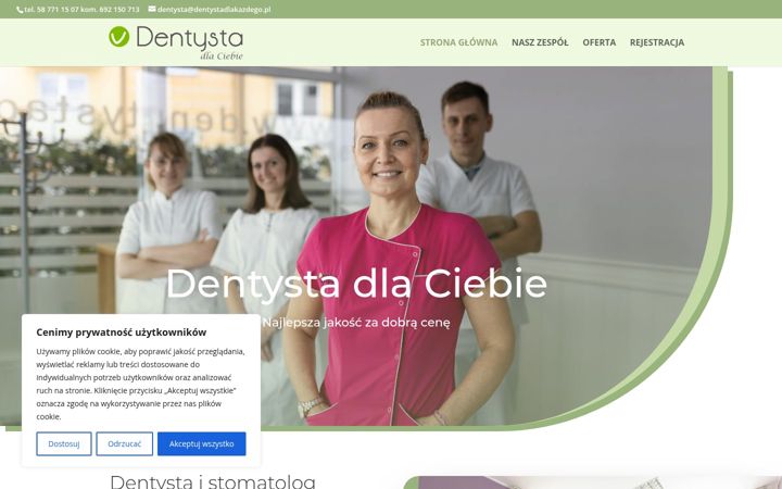 Screenshot του dentystadlakazdego.pl