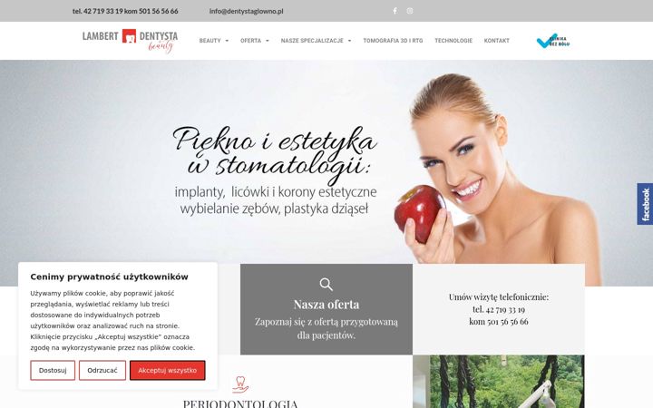 Screenshot του dentystaglowno.pl