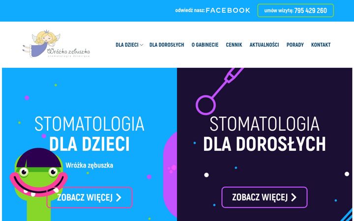 Captură de ecran a dentystawbytomiu.pl