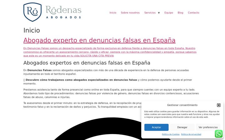 Snímek obrazovky denunciasfalsas.es