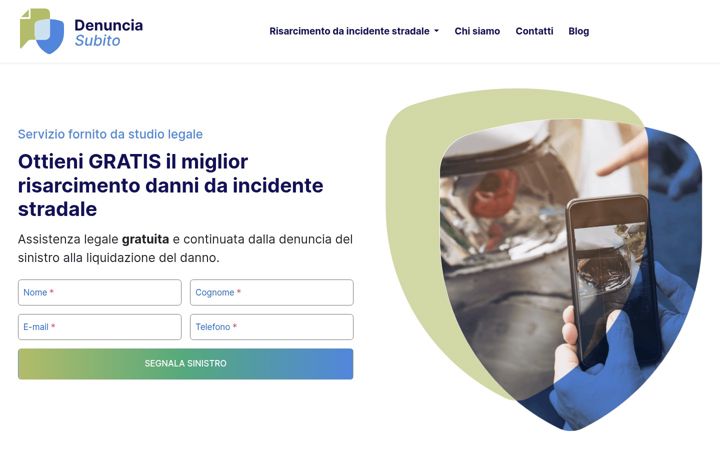 Screenshot von denunciasubito.it