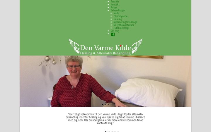 Screenshot of denvarmekilde.dk