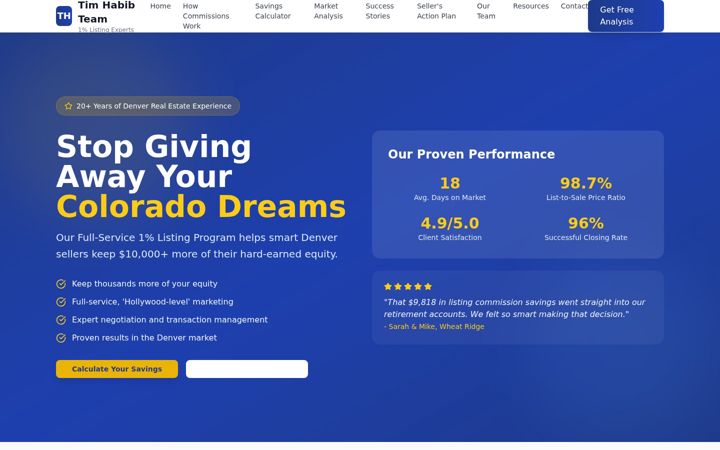 Screenshot of denver1percentlisting.com
