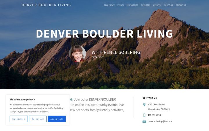 Screenshot of denverboulderliving.com