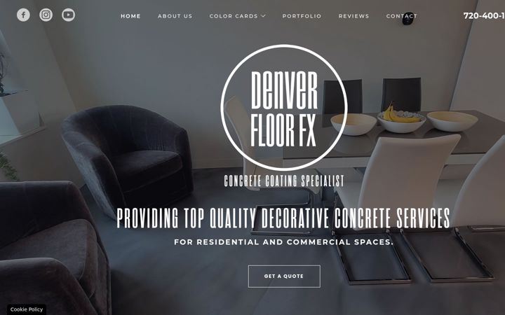 Screenshot of denverfloorfx.com